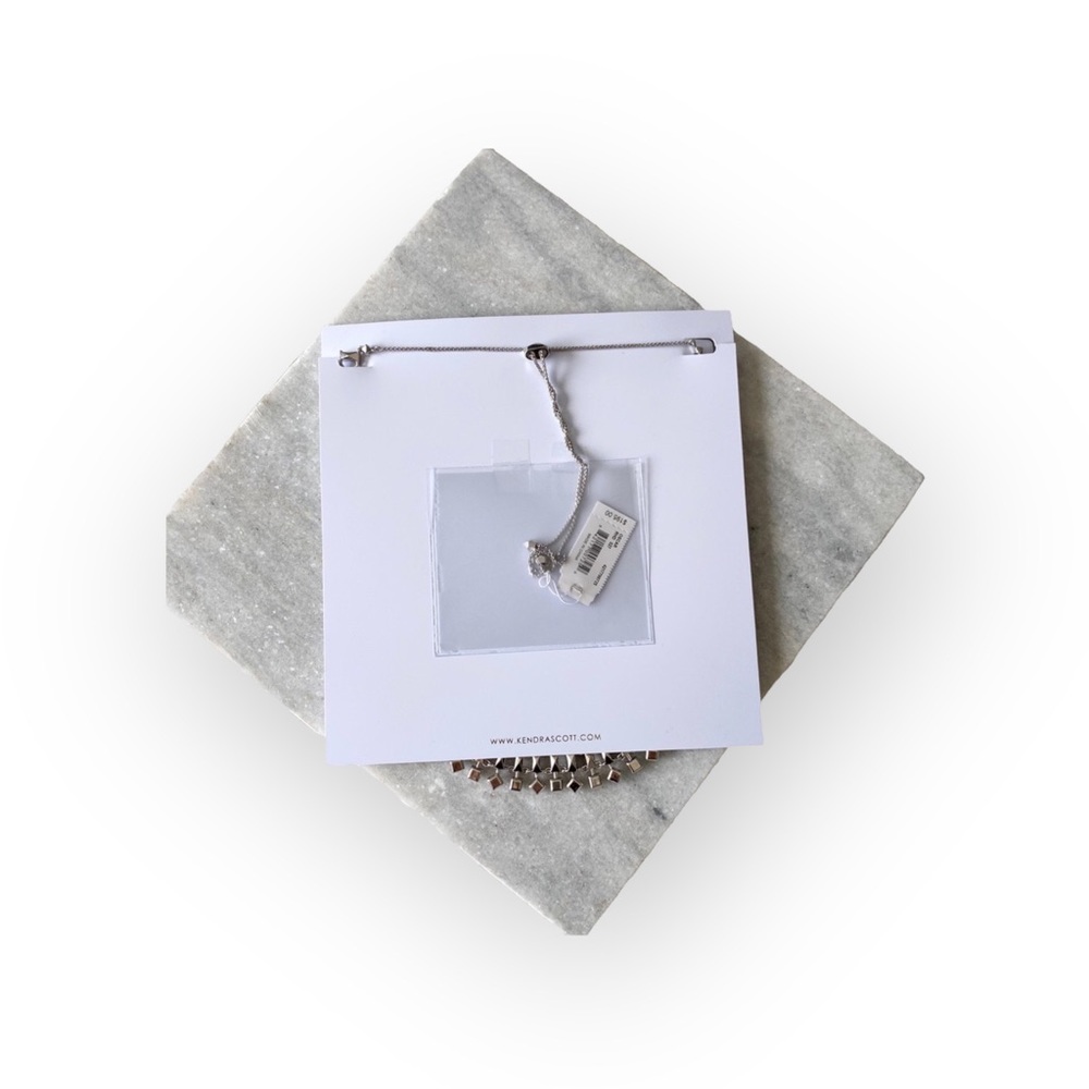 new Kendra Scott ® ❤︎ Oscar Crystal Collar Necklace ❤︎ Sparkly Lilac Stones ❤︎ - Picture 7 of 15